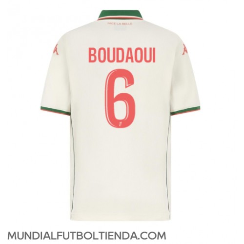 Camiseta OGC Nice Hicham Boudaoui #6 Segunda Equipación Replica 2025-26 mangas cortas Camiseta OGC Nice Hicham Boudaoui #6 Segunda Equipación Replica 2025-26 mangas cortas